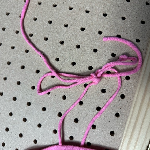 Pink Knit Top with Drawstrings - Picture 4 of 5
